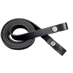 Aitoa nahkaa käsintehty kiikarikameran olkahihna X Musta