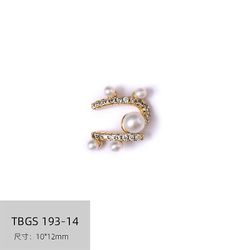 Søm Zircon Star Moon Heart Pearl Kanin Sommerfugl Kæde Negledekoration Guld fra 19314