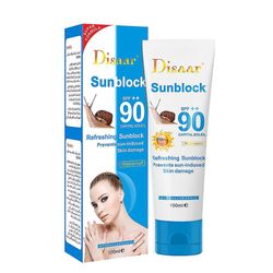 Szkxv Ansigt solcreme, 100ml Facial Solbeskyttelse Creme Forfriskende Sunblock Spf90++ 1pc