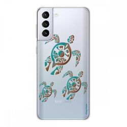 Crazy Kase Skrog til Samsung Galaxy S21 5g Silikone Fleksibel 1 Mm, Turtle Family