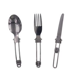 Udendørs rustfrit stål foldet gaffel kniv Picnic Camping porcelæn service