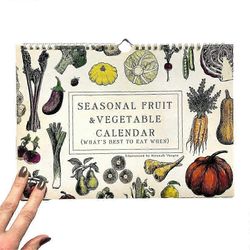 Hedelmä- ja vihanneskalenteri Ison-Britannian kausikalenteri, hedelmä- ja vihannesseinäkalenteri 2025 Kuten