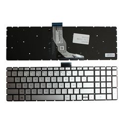 Keyboards4Laptops HP Home 15-bs127nf baggrundsbelyst sølv fransk layout udskiftning laptop tastatur