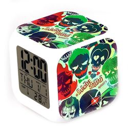 Sitabo Termometer, Light Cube vekkerklokke, Harley Quinn, Suicide Squad, Clown, Little Girl, Termometer, Light Cube vekkerklokke, elektronisk klokke.