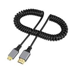 unbrand HDMI-kompatibelt 4K-oprullet kabel, HDMI-kompatibelt 2.0-version højhastighedskabel mini HDMI to HDMI