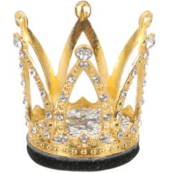 Kruunukypärän lisävaruste strassi kruunukypärän koristelu hiihtokypärä koristelu naisille Golden 4x3.3cm
