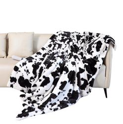 Handuo Super blød sofa tæppe, tv-seng fuzzy tæppe sort 160*200cm