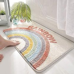 Miu Muu badekar matte dusj teppe anti slip teppe- myk, høy absorberende - vaskbar maskin - badekar dusj og badekar rom Regnbue 40*60cm
