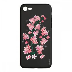 Crazy Kase Case til iphone se (2020) blød mat sort, sakura blomster