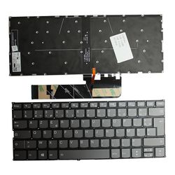 Power4Laptops Lenovo IdeaPad Yoga 530-14ARR baggrundsbelyst grå fransk layout udskiftning laptop tastatur