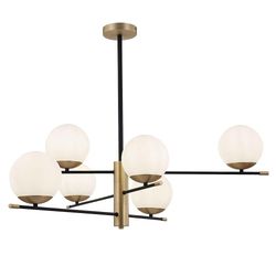 Maytoni Lighting Nostalgi Globe Loft Vedhæng Lampe Matt Gold , 6 Lys, E14