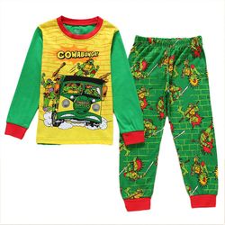 4-7 år Kids Boys Teenage Mutant Ninja Turtles Pyjamas Barn Langermet T-skjorte Bukser Set Nattøy Pjs B 5 Years
