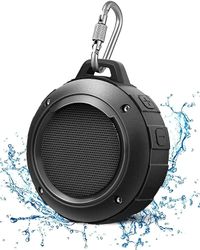 Linkrunning Udendørs vandtæt Bluetooth-højttaler, Kunodi trådløs bærbar mini bruser rejsehøjttaler med subwoofer, forbedret bas, indbygget mikrofon...