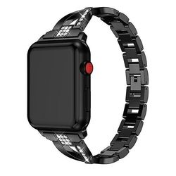 AIR Universal Metal X-Shape rem til Fitbit Versa / Fitbit 2 / Fitbit Lite Black