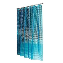 Till 3D läpinäkyvä kissansilmä EVA suihkuverho vedenpitävä 180 x 180 cm sininen