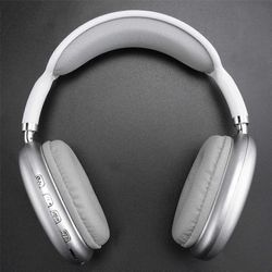 P9 Pro Max langattomat Bluetooth-kuulokkeet, joissa mikrofoni melua vaimentavat kuulokkeet stereoäänikuulokkeet Spo Hopea