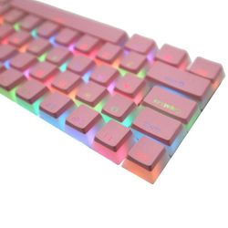 Pbt Key Caps Bicolor Halv gennemsigtig budding Design Glitter Pulver Quick Response Tilbehør Udskiftning Ergonomiske mekaniske tastaturhætter til 6...