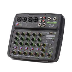 Allbestlife Muslady 6 Kanal Audio Mixer mixer mixer led skærm eu