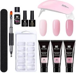 Mikasa Akryl Poly Extension Nail Gel Set Nail Extension Få indstillet Polygel Kit Nail Enhancement Gel Kit 1