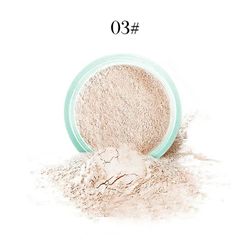 Kosmetik Løst pulver Vandtæt Mat Blød Makeup Indstilling Finish Pulver Ansigt Makeup Olie Control Mint 03 Naturlig farve