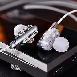 Qkz Ak4 Metal Stereo Dual Dynamic Drivers Wired Earphone Super Bass