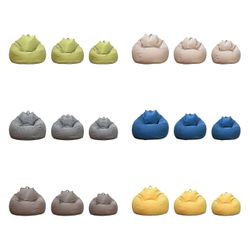 Uudet erittäin suuret säkkituolit sohvasohvan päällinen Sisätilojen laiska lepotuoli aikuisille lapsilleilman täyttöä) Vihreä 80 * 90cm