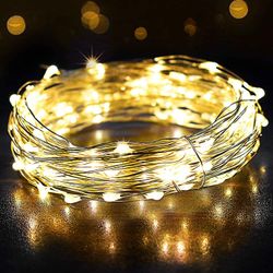 10m led fe lys 100 Usb fe lys, varm hvid
