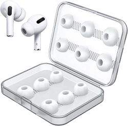 12 kpl korvaavat korvakärjet AirPods Pro -kuulokkeille Silikonikorvakuulokkeiden kärjet kannettavalla säilytyslaatikolla (valkoinen) (6 paria)
