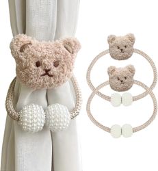 ZENGO 2 kpl verhojen soljet magneettiset, verhosoljet, magneettiset verhojen soljet, magneettiset sidokset verhoille, (Khaki)