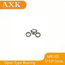 Top Fashion Axk Gratis forsendelse 10 stk Mr105 Åbent leje Abec-3 5x10x3 mm miniature kuglelejer L-1050zz