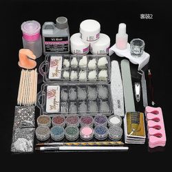 Transpeed akryl spiker kit for nybegynnere profesjonell 3 farger akryl pulver og flytende setacrylic spiker forlengelse kit nail diy dekorasjon for...