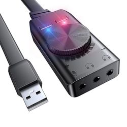Lydkort USB-lydgrensesnitt Ekstern 3,5 mm mikrofon lydadapter lydkort for bærbar PC PS4-hodetelefoner USB-lydkort