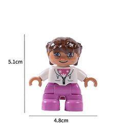 Mörk Khaki Duplo Actionfigurer Byggsten Kompatibel Lego 6st Slumpmässig