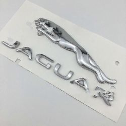 Sopii Jaguar Xj Xjl Xe Xf F-pace F-type takatavaratilan merkintä Leopard Englanti Word Logo 16cm Boris Hopeanhohtoinen