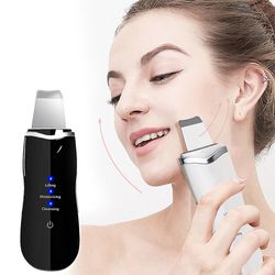 Skønhedsværktøjer Facial Spatel Machine Face Ultralyd Skin Scrubber med Nano Spray Hvid Rechargeable