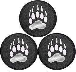 3st Bear Paw Iron On Patches For Clothing Sew-on Broderi Appliques For Jackets Jeans Vest Ryggsäckar för att täcka logotyp / rip / smuts, Storlek: ...