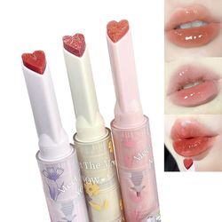 Lisade 3 väriä Jelly huulipuna, Heart Shape Lip Stain, Mirror Hydrating Jelly Love huulipuna, pitkäkestoinen kosteuttava sävytetty huulirasva 1x2x3