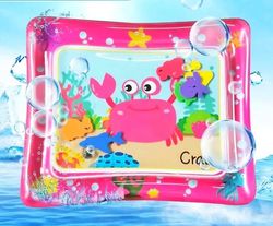 Baby Vann lekematte Store oppblåsbare spedbarn Småbarn Playmat Kids Xmas Leker Moro Rosa krabbe