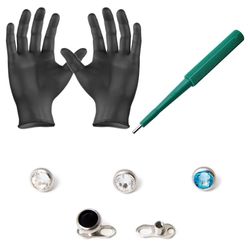 BodyJewelryOnline Piercing kit dermal ankre toppe dermal baser puncher og handsker 8 stykker bj67500