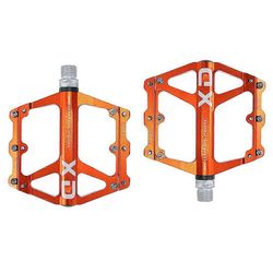 Leveät maastopyörän alumiiniseokset Palin Wide Pedal Platform -poljinalustan polkimet Oranssi