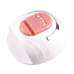 Pink bærbar Eu Plug Smart 4-gear Timing 42 LED UV Lys Nail Lamp med telefonholder