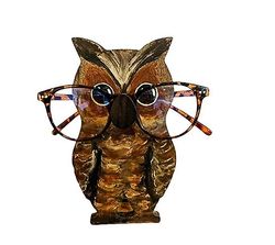 Yunshu Kreativ træ brilleholder dyreformet brillestativ til kontorbord Hjem Owl