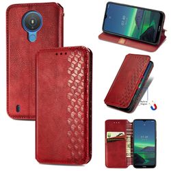Kompatibel med Nokia 1.4 Flip Case Etui Vintage Wallet Flip Cover med magnetisk lukning Coque - Blå rød