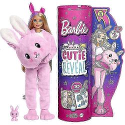 Barbie Cutie Reveal -nukke pupun pehmopuvulla &; 10 yllätystä, 1 ea