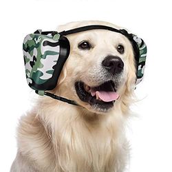 Koiran korvalaput, melunsuojaus, kuulonsuojaimet keskikokoisille ja suurille koirille, mukavat naamiointikuvioiset korvalaput