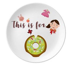 Grøn Doughnut Vestlige Dessert Food Datter Dessert Plate Dekorative Porcelæn 8 tommer Dinner Home