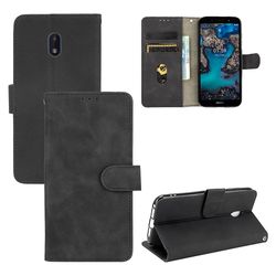 Etui til Nokia C1 Plus Cover Premium Læder med kortholder Flip Folio Magnetisk Etui Coque - Sort