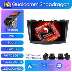 Scitoo Qualcomm Snapdragon Car Radio Multimedia Video Player til Suzuki Swift 4 2011-2015 Trådløs Android Auto Hovedenhed 4G Bluetooth 6-128-360-DVR3