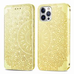 Gangxun Sag Til Iphone 12 Pro Max Tegnebog Mønster Etui Handytasche Coque præget Cover - Guld