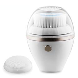 2in1 Electric Face Cleanser Sonic Facial Udrensning Brush Soft Care Head Deep Pore Cleansing Head Skive Blackhead Acne Remover